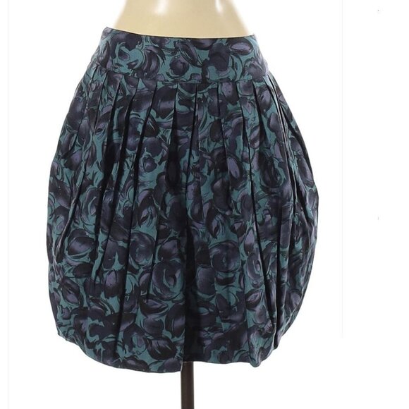 Anna Sui by Anthropologie Floral Tulip Silk Skirt - Picture 3 of 8